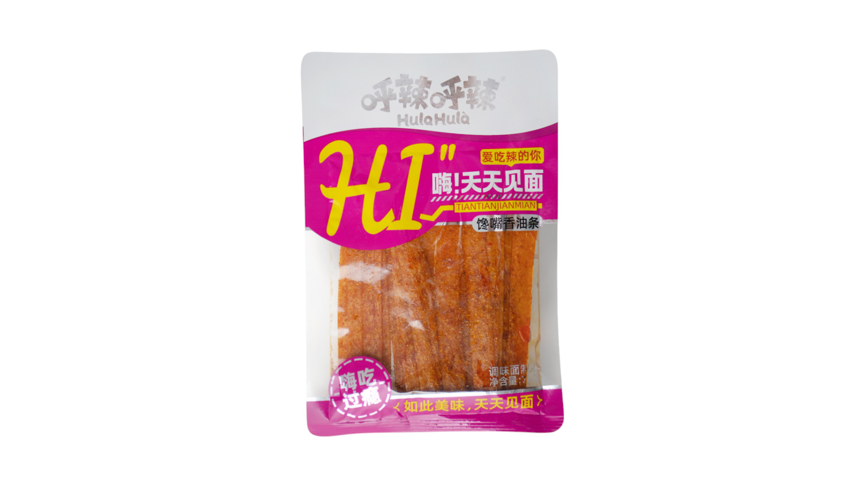 Ломтики жарен со вкусом креветок  72г Hula Hula 呼辣呼辣